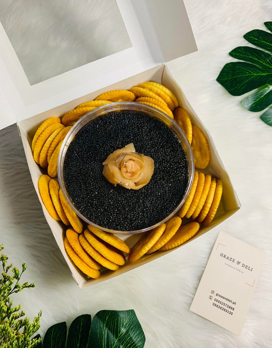 La Truffle Caviar Pie with Salmon Bits